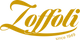 Logo Zoffoli in lettering dorato.