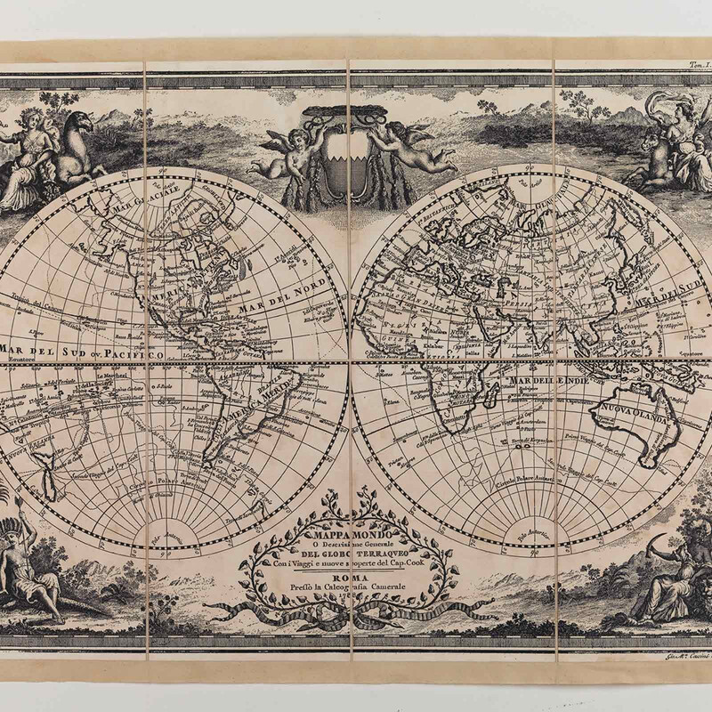 Zoffoli  Planisphère Cassini Cap. Cook