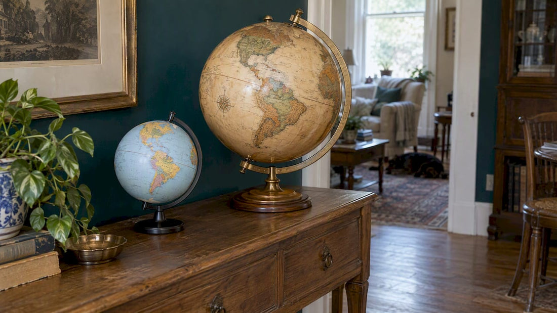Globes ranging from simple to handcrafted