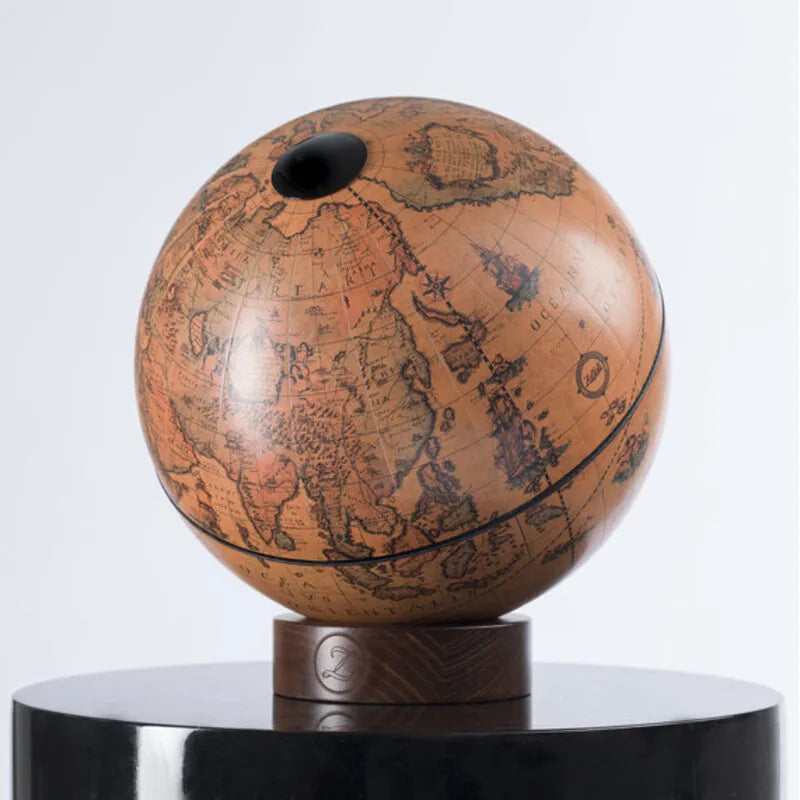 Zoffoli Orbis: Classic Brown desk globe with an antique-style map and wooden base.