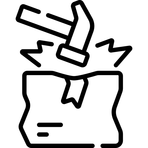 Icona dell'assistenza per prodotti danneggiati.